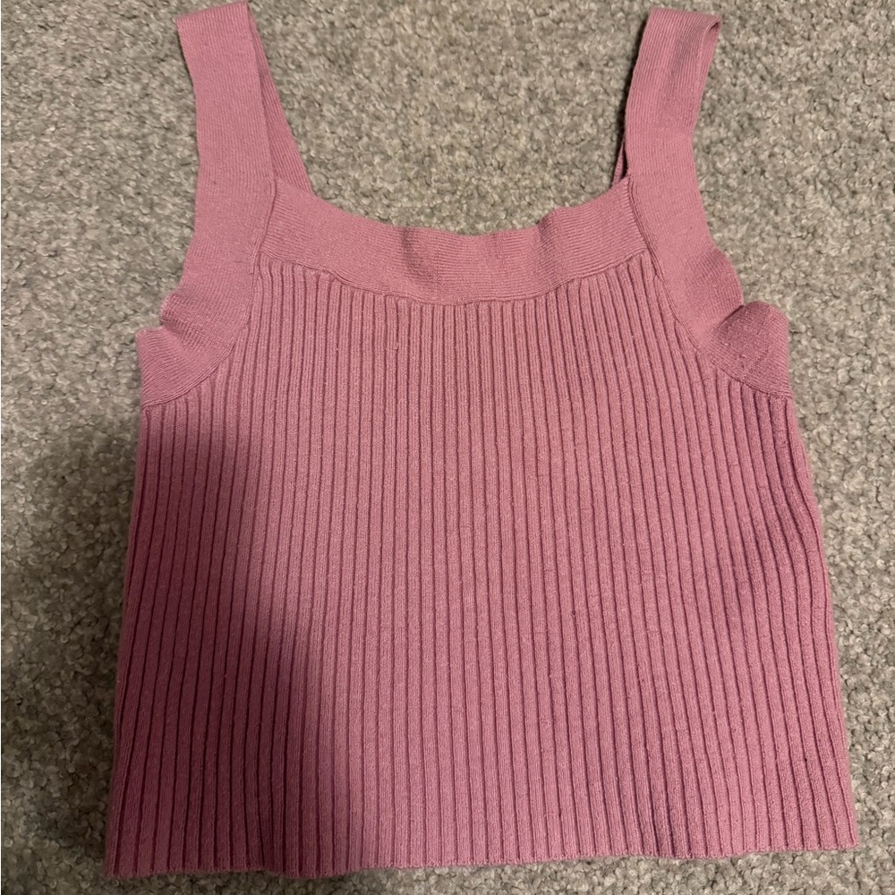 Abercrombie & Fitch Mauve Ribbed Tank Top